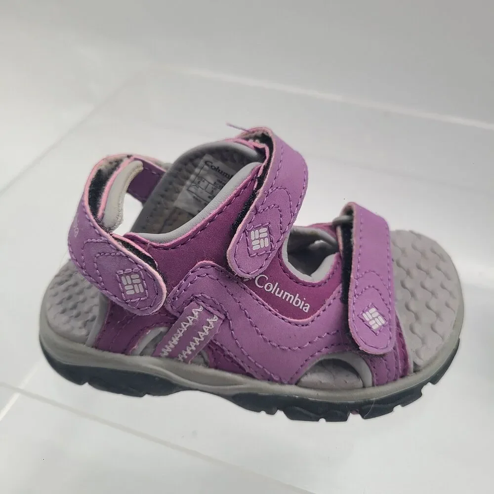Columbia Youth Castlerock Supreme Plum Northern Lights sandals size 6